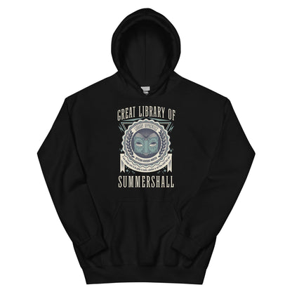 Great Library of Summershall Hoodie - The Bean Workshop - Great Library, hoodie, Margaret Rogerson, Sorcery of Thorns, Summershall