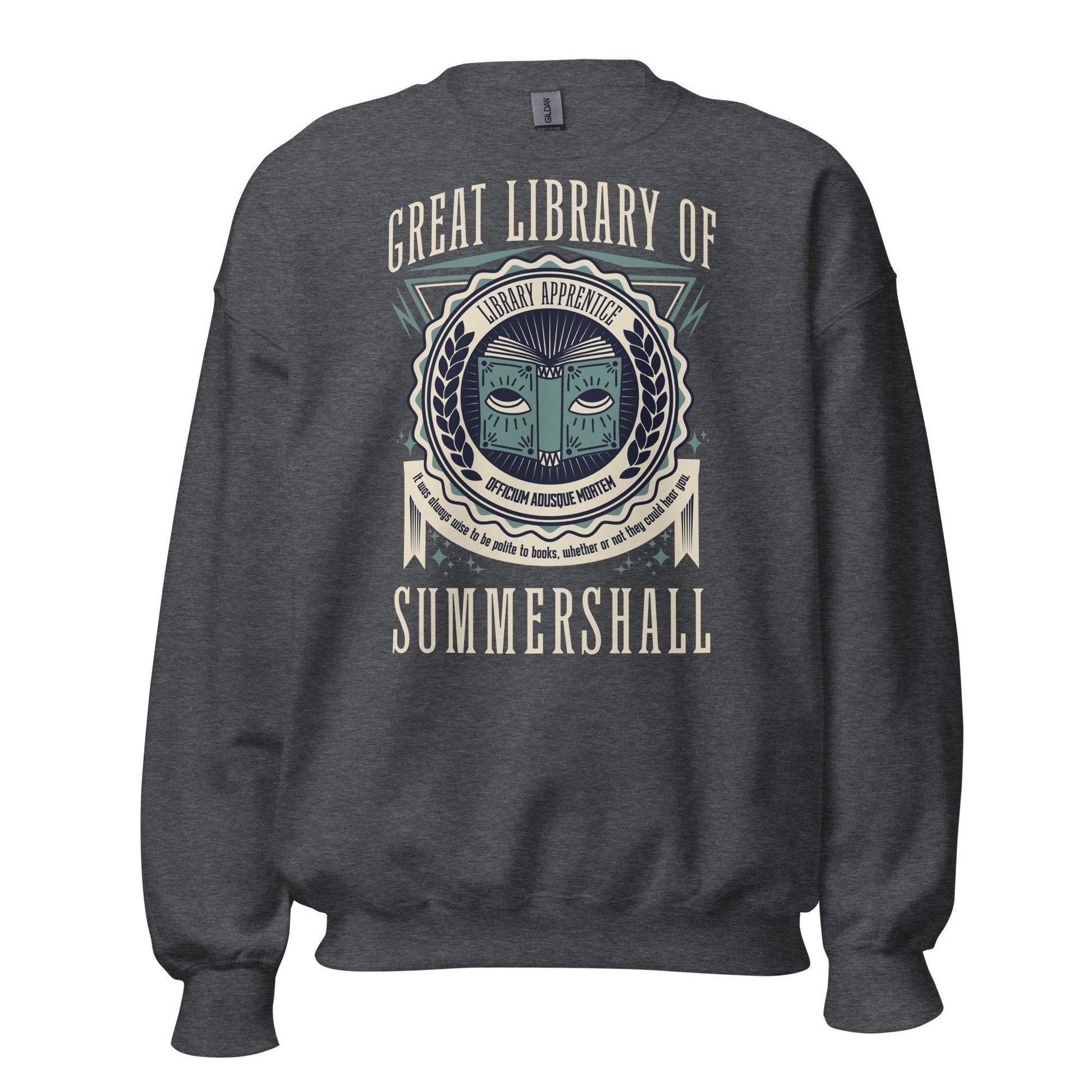 Great Library of Summershall Sweatshirt - The Bean Workshop - margaret rogerson, sorcery of thorns, sweatshirt