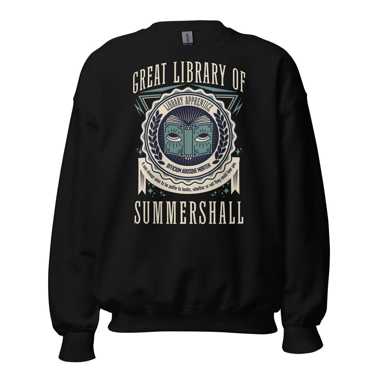 Great Library of Summershall Sweatshirt - The Bean Workshop - margaret rogerson, sorcery of thorns, sweatshirt