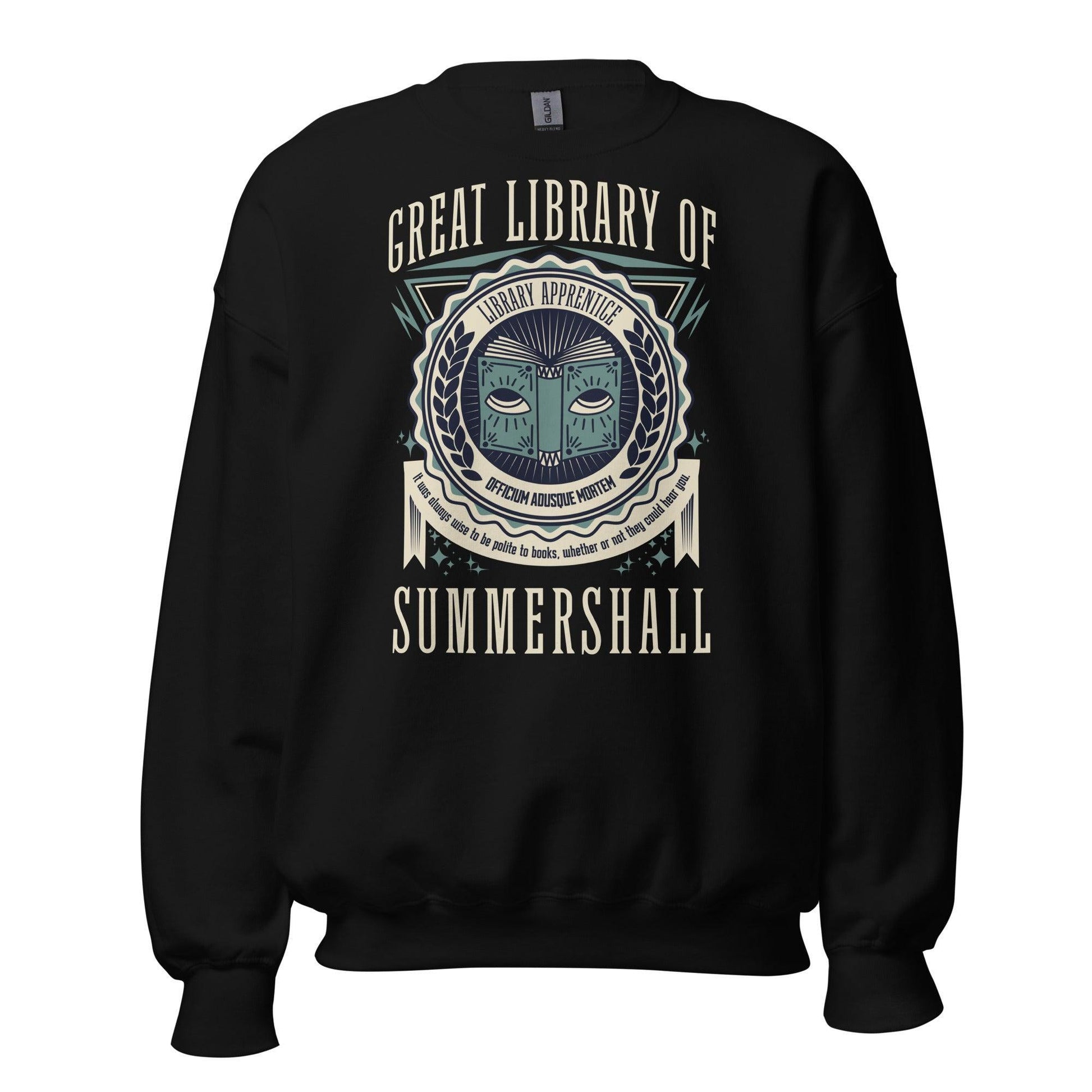 Great Library of Summershall Sweatshirt - The Bean Workshop - margaret rogerson, sorcery of thorns, sweatshirt