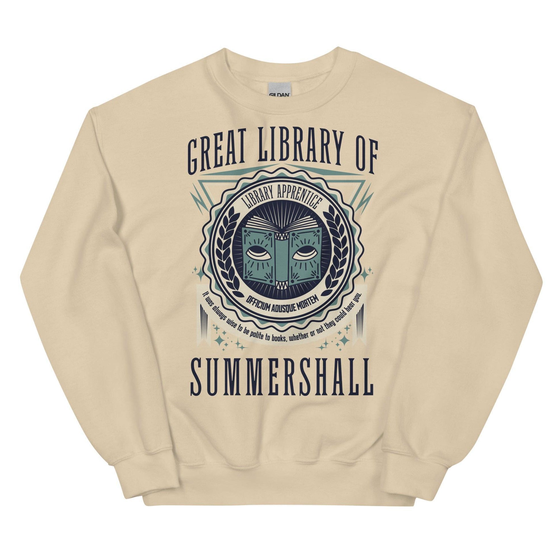 Great Library of Summershall Sweatshirt - The Bean Workshop - margaret rogerson, sorcery of thorns, sweatshirt