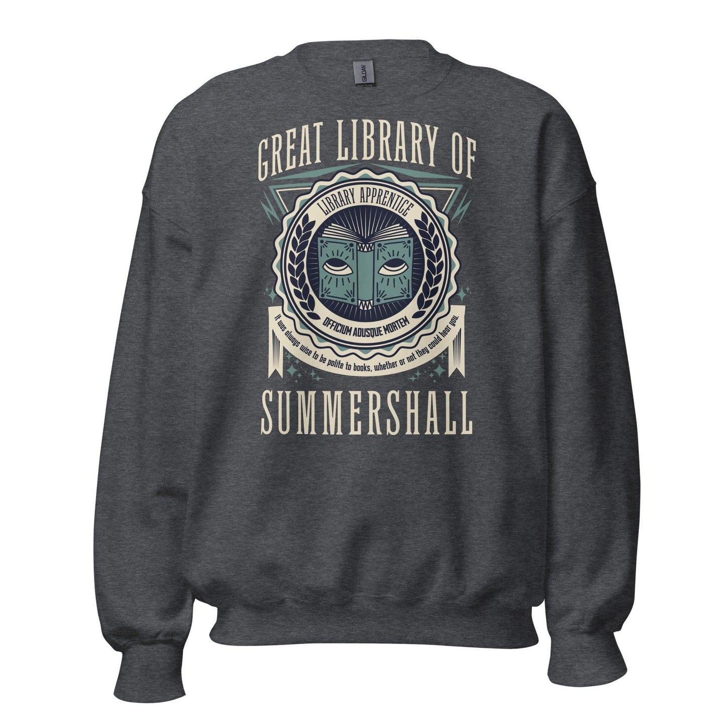 Great Library of Summershall Sweatshirt - The Bean Workshop - margaret rogerson, sorcery of thorns, sweatshirt