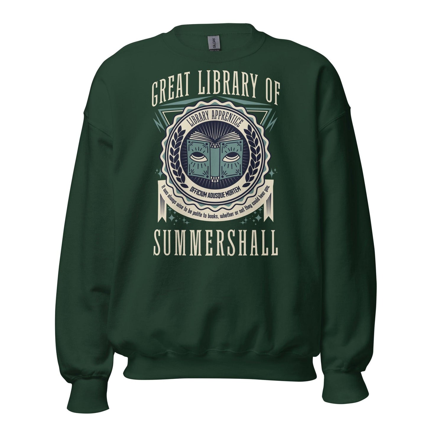 Great Library of Summershall Sweatshirt - The Bean Workshop - margaret rogerson, sorcery of thorns, sweatshirt