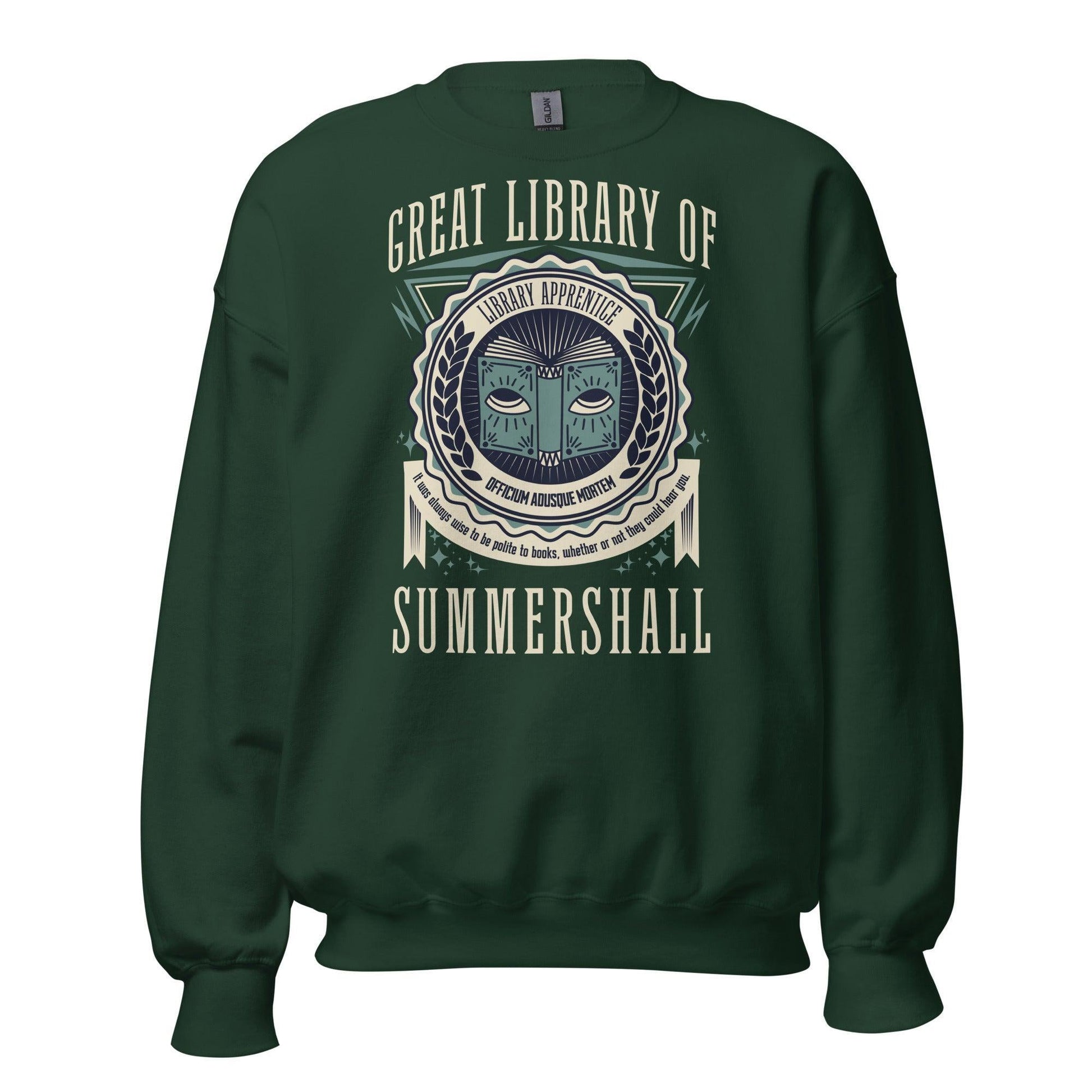 Great Library of Summershall Sweatshirt - The Bean Workshop - margaret rogerson, sorcery of thorns, sweatshirt