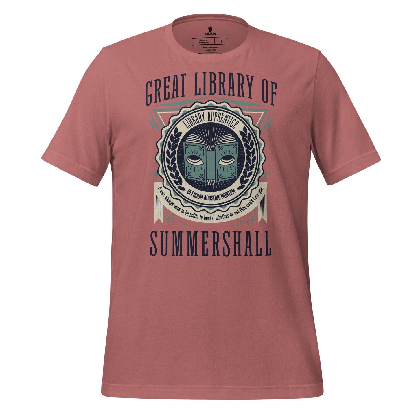 Great Library of Summershall Tee Shirt - The Bean Workshop - Great Library, Margaret Rogerson, Sorcery of Thorns, Summershall, t-shirt, tee