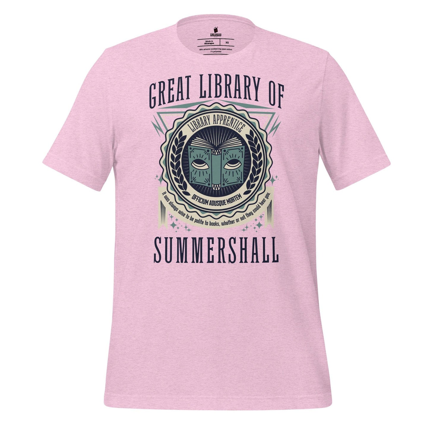 Great Library of Summershall Tee Shirt - The Bean Workshop - Great Library, Margaret Rogerson, Sorcery of Thorns, Summershall, t-shirt, tee