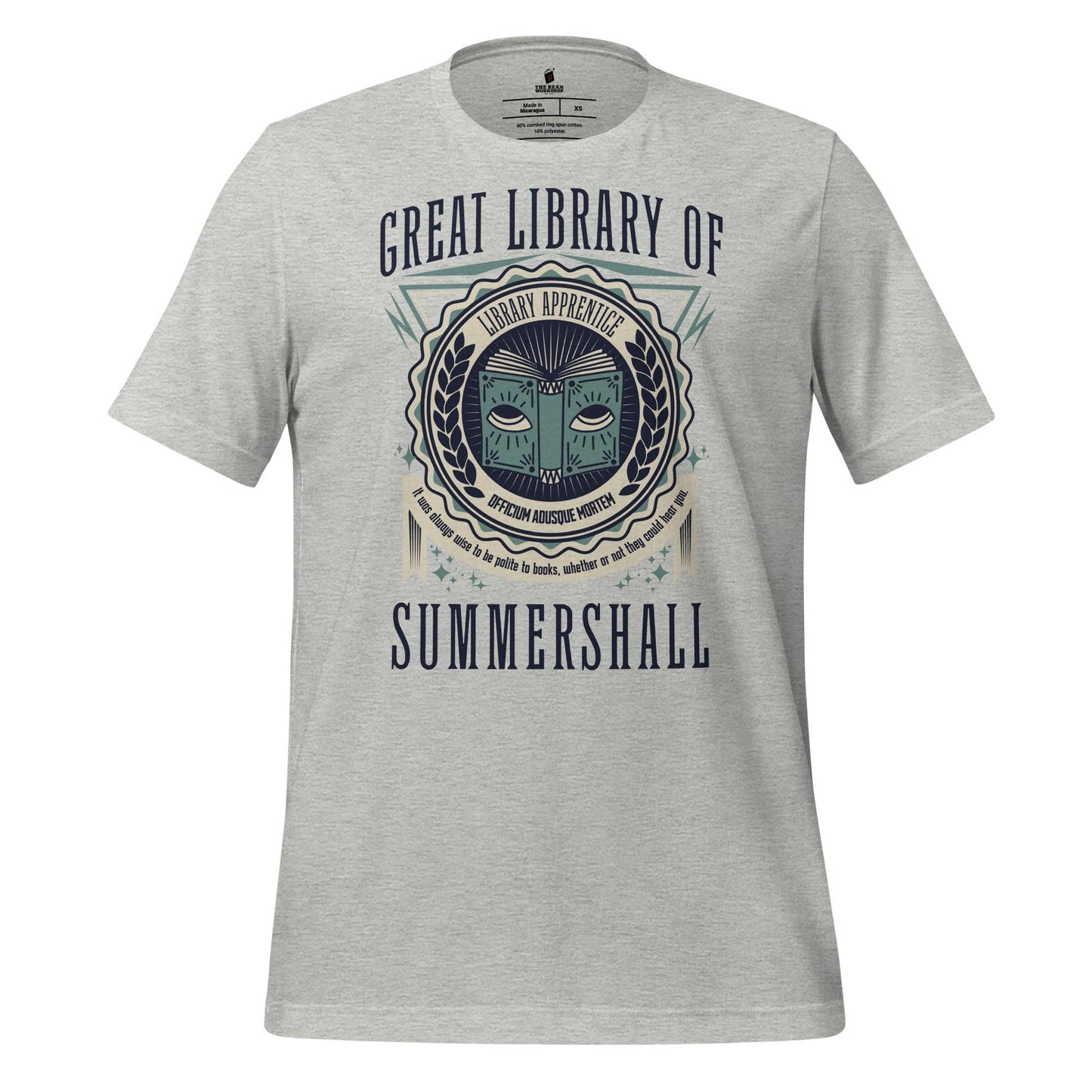 Great Library of Summershall Tee Shirt - The Bean Workshop - Great Library, Margaret Rogerson, Sorcery of Thorns, Summershall, t-shirt, tee