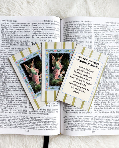 Guardian Angel Prayer Card & Bookmark - The Bean Workshop - children, faith gift, First Communion, guardian angel, prayer card