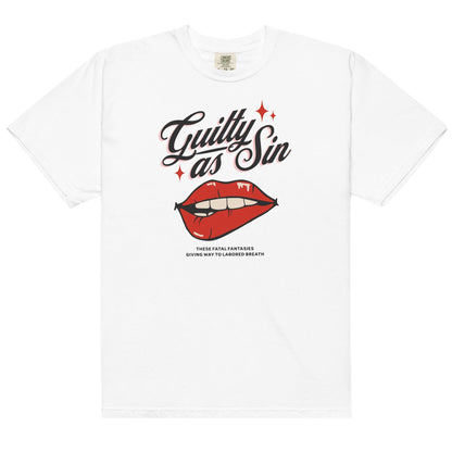 Guilty as Sin Tee Shirt - The Bean Workshop - book lover, box tee, guilty as sin, read everyday, taylor swift, the tortured poets department, ttpd