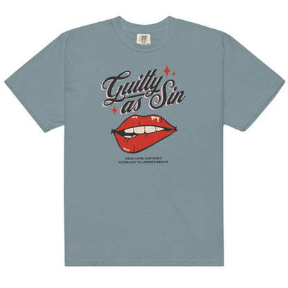 Guilty as Sin Tee Shirt - The Bean Workshop - book lover, box tee, guilty as sin, read everyday, taylor swift, the tortured poets department, ttpd