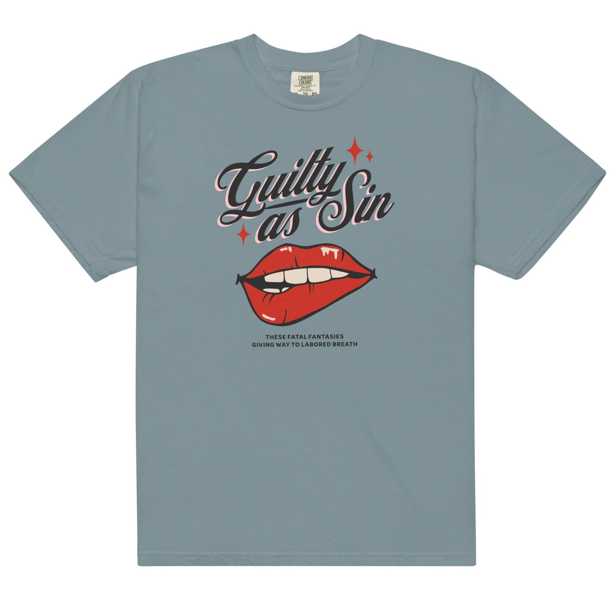 Guilty as Sin Tee Shirt - The Bean Workshop - book lover, box tee, guilty as sin, read everyday, taylor swift, the tortured poets department, ttpd