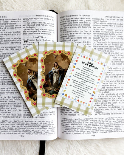 Hail Holy Queen Prayer Card & Bookmark - The Bean Workshop - archangel, Baptism, Catholic, children, Confirmation, Confirmation gift, faith gift, First Communion, guardian angel, Hail Holy Queen, Hail Mary, Holy Family, Holy Spirit, Marian gift, Pentecost, prayer card, St. Joseph, St. Michael