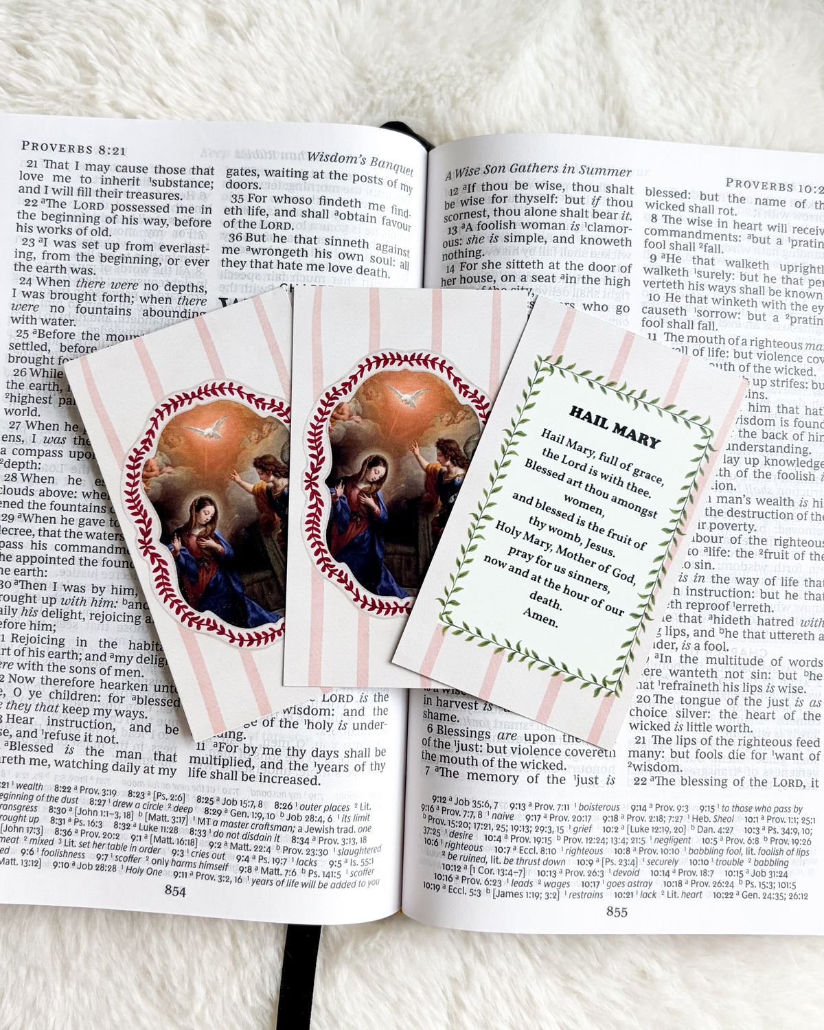 Hail Mary Prayer Card & Bookmark - The Bean Workshop - archangel, Catholic, children, Confirmation, faith gift, First Communion, guardian angel, Hail Mary, prayer card, St. Michael