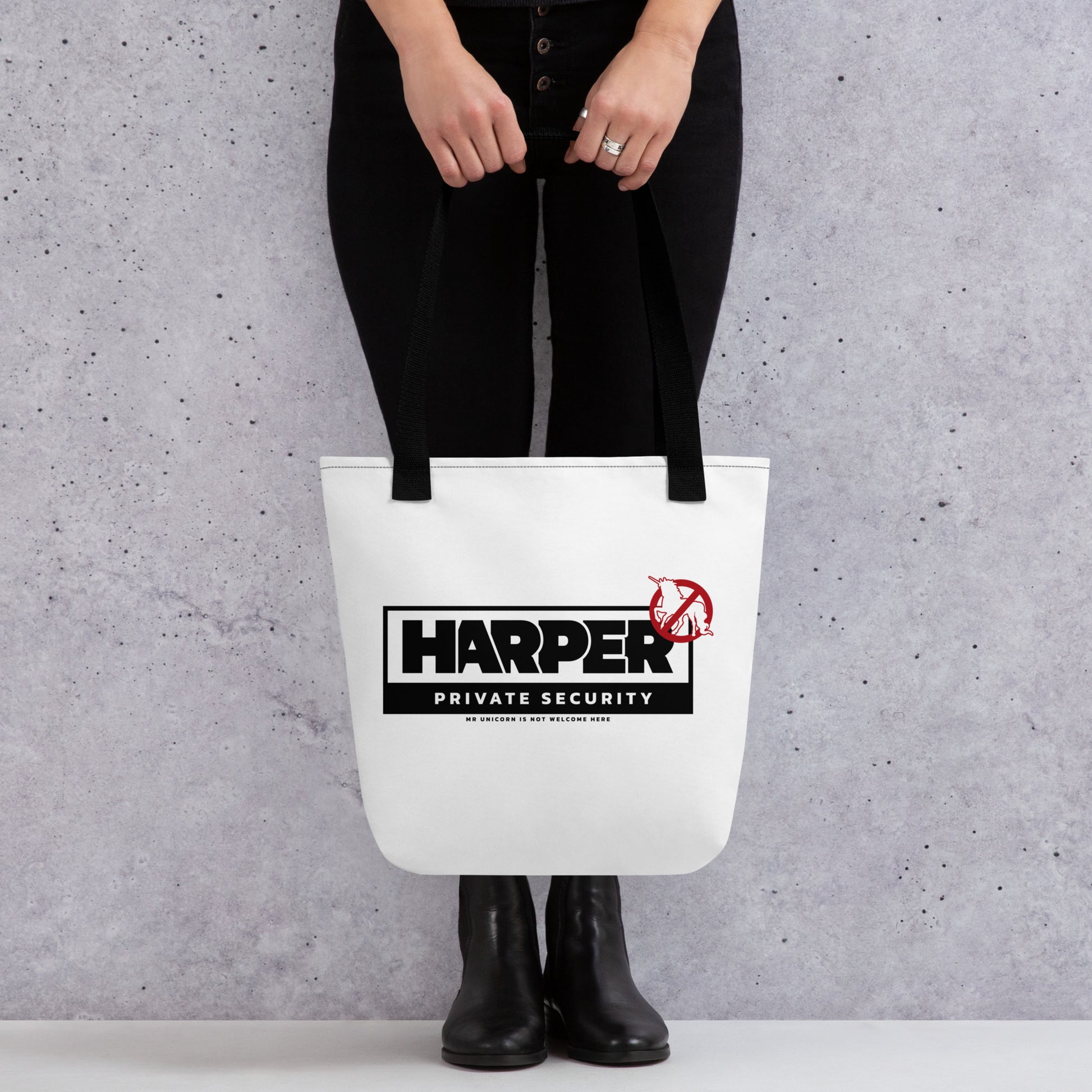 Harper Security Tote Bag - The Bean Workshop - Ana Huang, Bookish Tote, Christian Harper, Mr. Unicorn, tote, tote bag, Twisted
