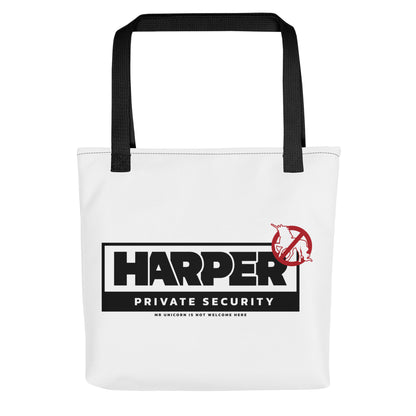 Harper Security Tote Bag - The Bean Workshop - Ana Huang, Bookish Tote, Christian Harper, Mr. Unicorn, tote, tote bag, Twisted