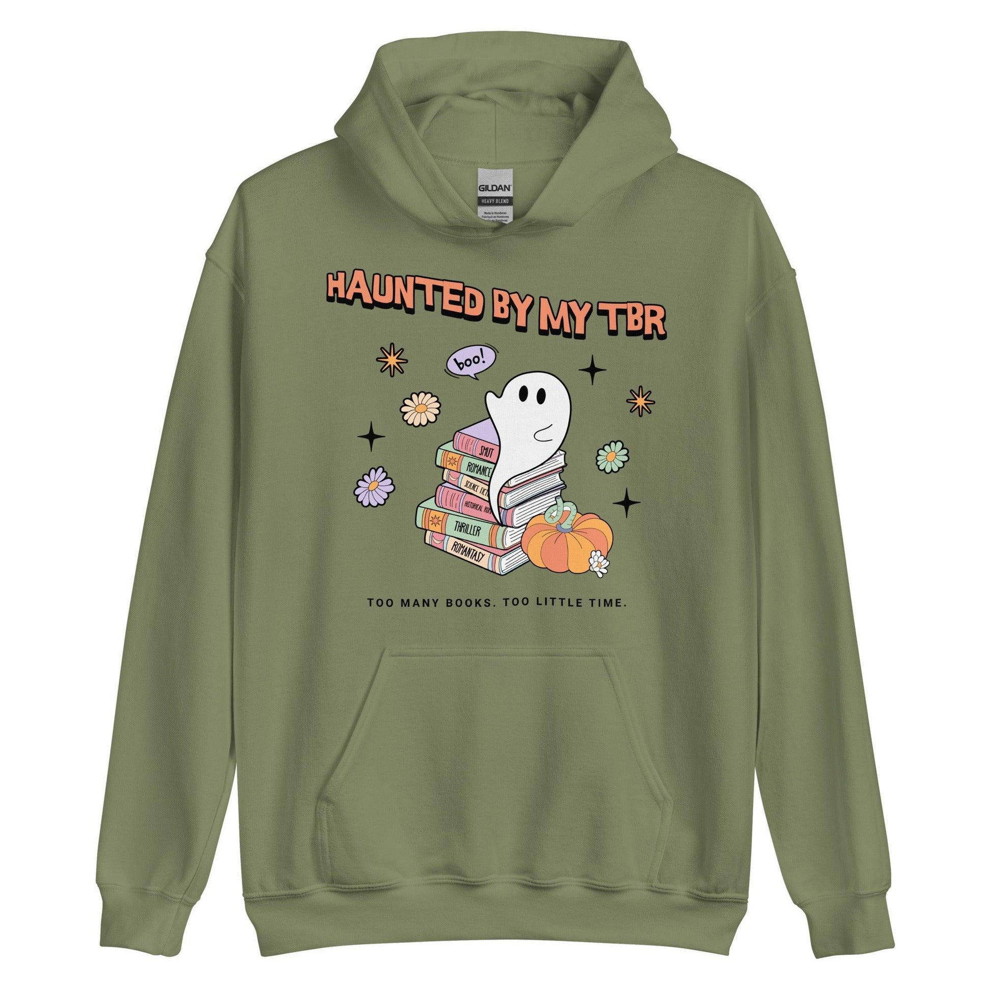 Haunted by TBR Hoodie - The Bean Workshop - halloween, hoodie