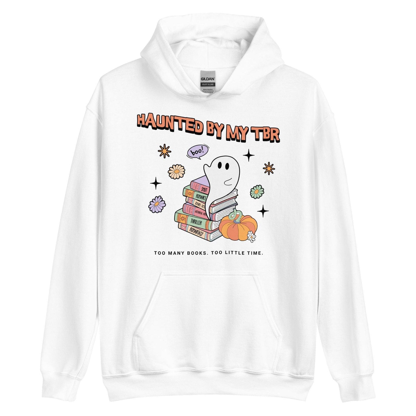 Haunted by TBR Hoodie - The Bean Workshop - halloween, hoodie