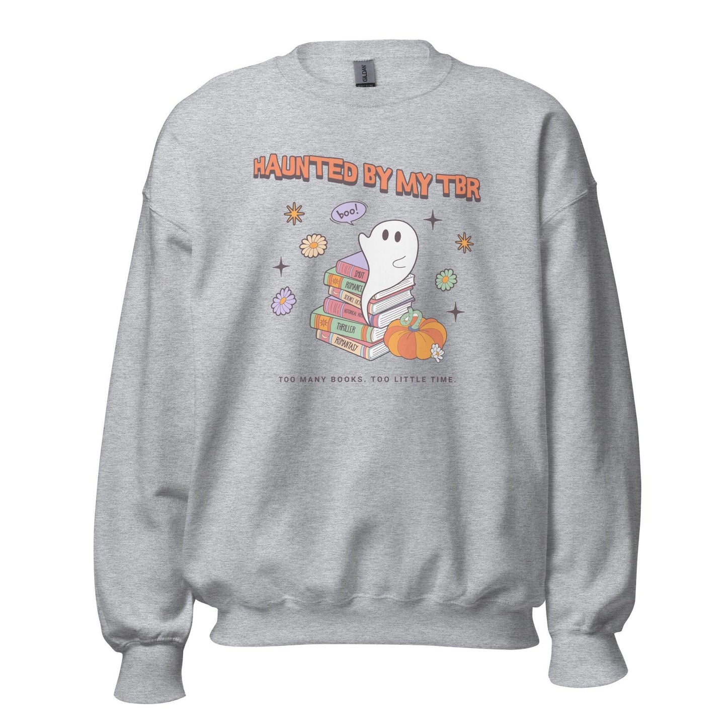 Haunted by TBR Sweatshirt - The Bean Workshop - halloween, sweatshirt