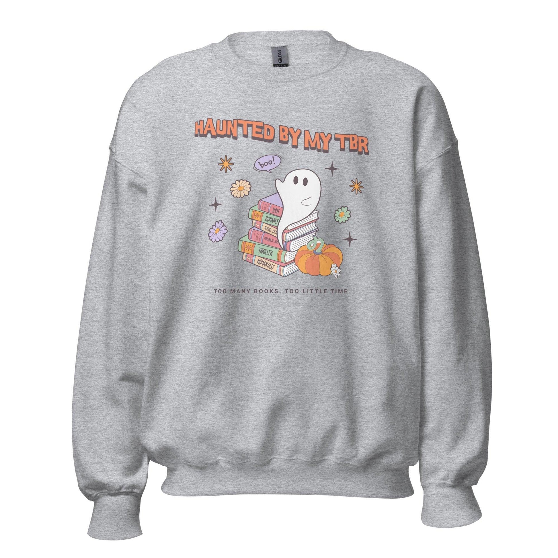 Haunted by TBR Sweatshirt - The Bean Workshop - halloween, sweatshirt