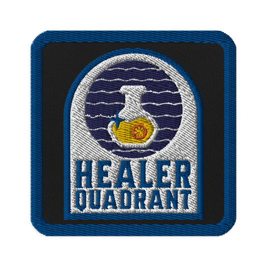 Healer Quadrant Embroidered Patch - The Bean Workshop - embroidered, fourth wing, patch, rebecca yarros
