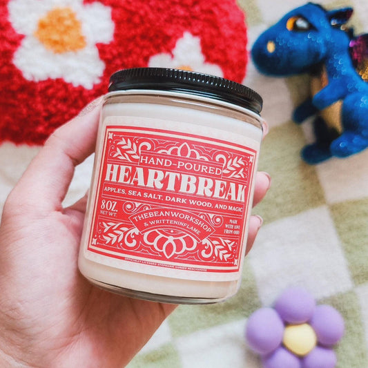 Heartbreak Candle - The Bean Workshop - candle, evangeline fox, jacks prince of hearts, once upon a broken heart, ouabh, stephanie garber