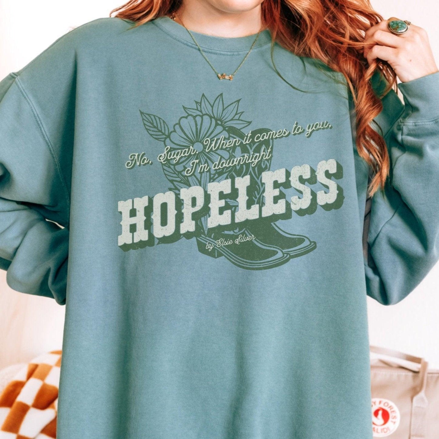 Hopeless Long Sleeve Heavyweight Tee Shirt - The Bean Workshop - chestnut springs, elsie silver, hopeless, long sleeve shirt, long sleeve tee