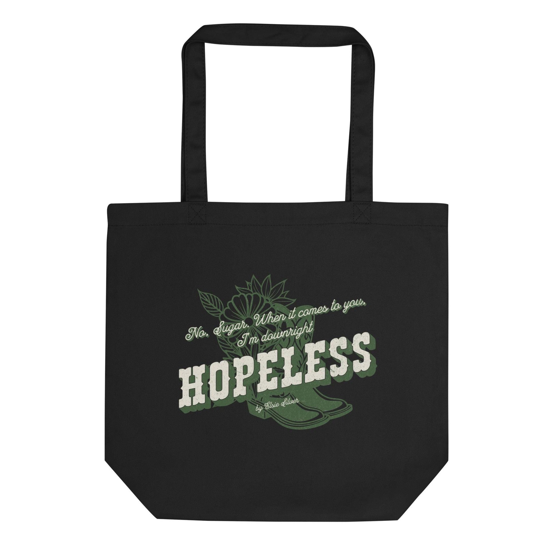 Hopeless Organic Cotton Twill Tote Bag - The Bean Workshop - book tote bag, bookaholic gift, Chestnut Springs, Elsie Silver, Hopeless, reading gift, tote bag