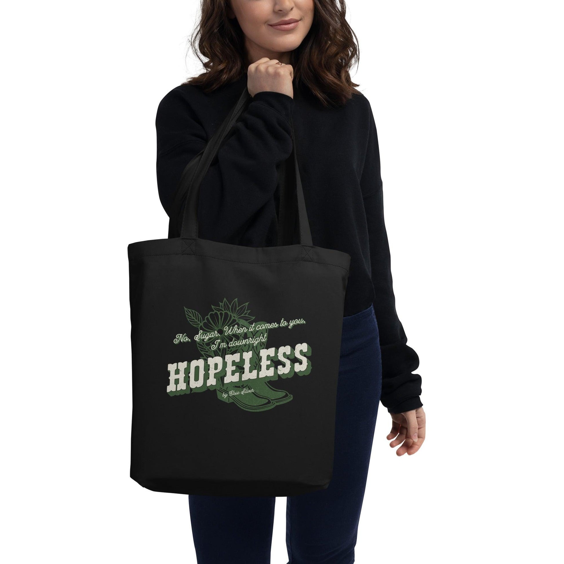 Hopeless Organic Cotton Twill Tote Bag - The Bean Workshop - book tote bag, bookaholic gift, Chestnut Springs, Elsie Silver, Hopeless, reading gift, tote bag