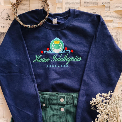 House Galathynius Embroidered Sweatshirt - The Bean Workshop - aelin galathynius, embroidered, sarah j maas, sweatshirt, throne of glass, TOG