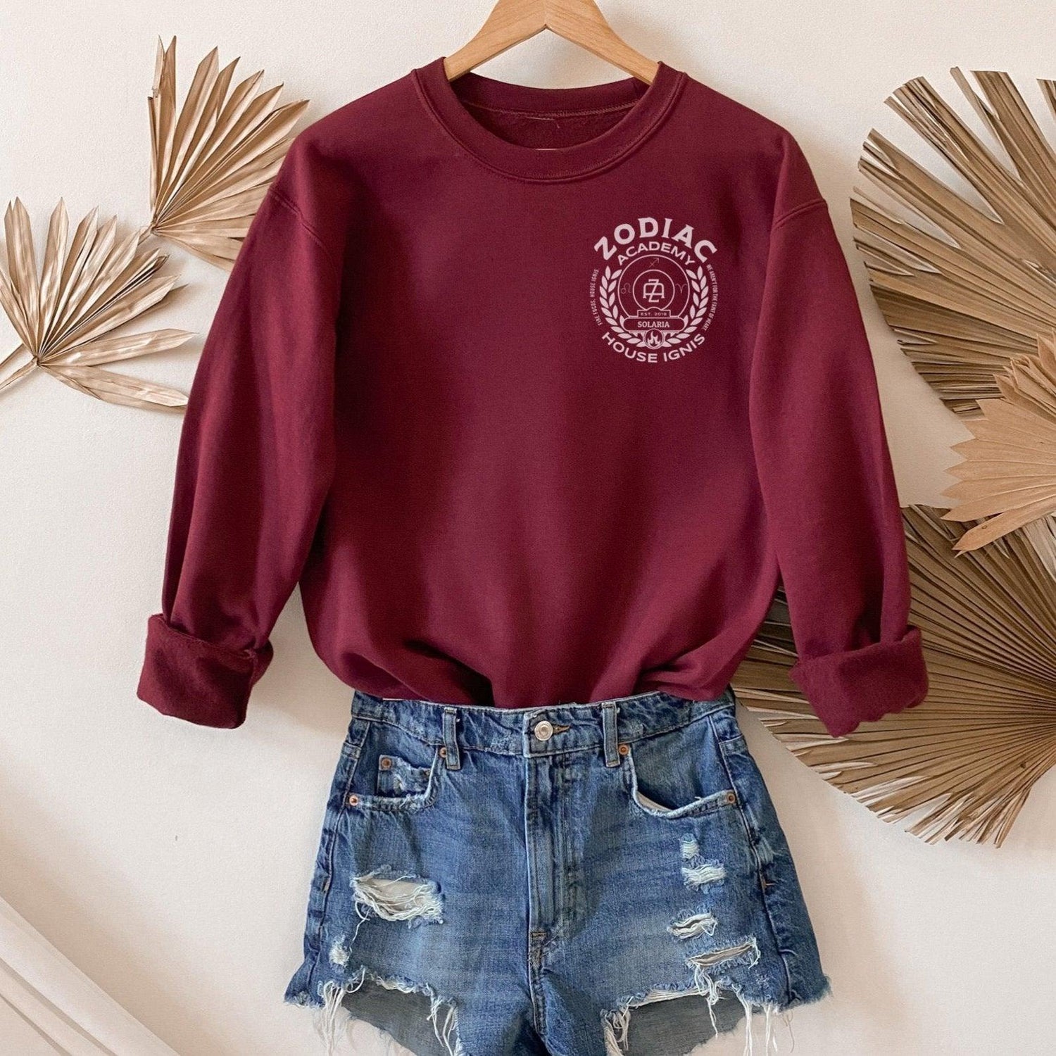 House Ignis Sweater - The Bean Workshop - sweatshirt, twin sisters, zodiac academy