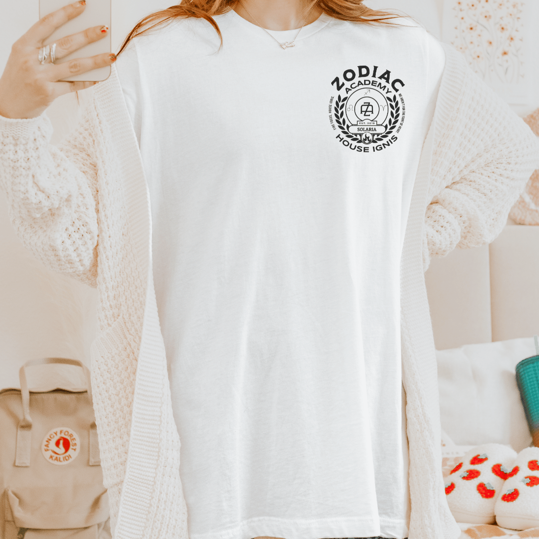 House Ignis Tee Shirt - The Bean Workshop - Caroline Peckham, House Ignis, Solaria, Susanne Valenti, t-shirt, tee, twin sisters, Zodiac Academy