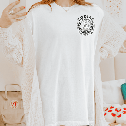 House Ignis Tee Shirt - The Bean Workshop - Caroline Peckham, House Ignis, Solaria, Susanne Valenti, t-shirt, tee, twin sisters, Zodiac Academy