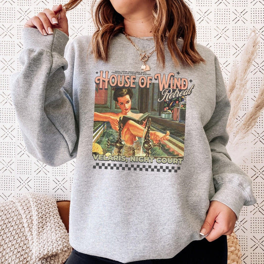 House of Wind Sweater - The Bean Workshop - a court of thorns and roses, acotar, feyre archeron, rhysand, sarah j. maas, sweatshirt