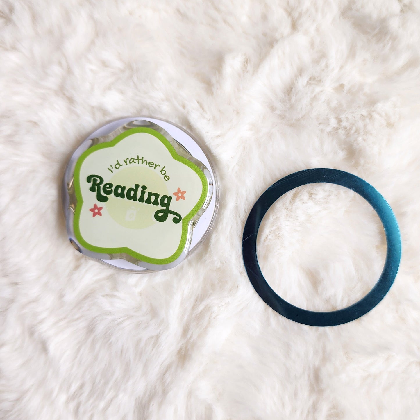 I'd Rather Be Reading Magnetic Kindle Grip or Phone Holder - The Bean Workshop - Bookish Accessories, kindle grip, reading accessories