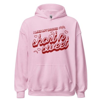 I Like My Books Short n' Sweet Hoodie - The Bean Workshop - book hoodie, book lover gift, bookaholic hoodie, bookworm gift, cozy hoodie, hoodie, read everyday, reading hoodie, Short n' Sweet Collection, short stories