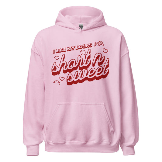 I Like My Books Short n' Sweet Hoodie - The Bean Workshop - book hoodie, book lover gift, bookaholic hoodie, bookworm gift, cozy hoodie, hoodie, read everyday, reading hoodie, Short n' Sweet Collection, short stories