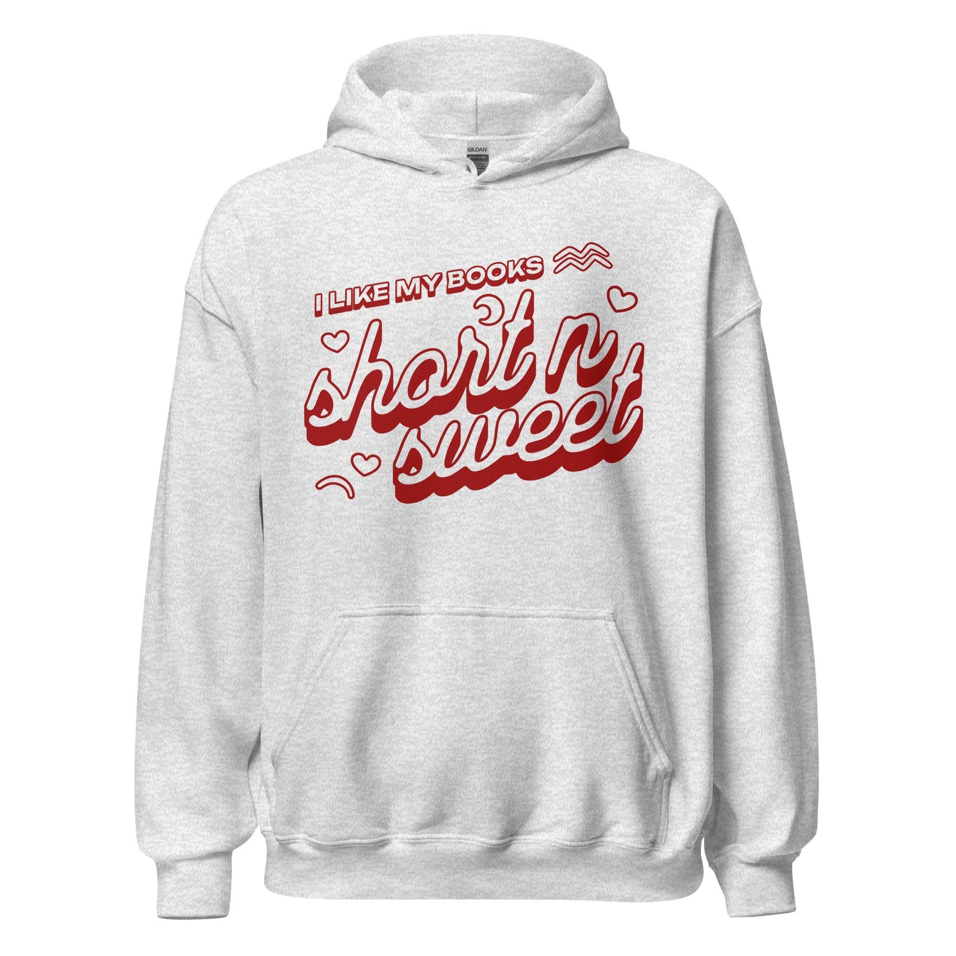 I Like My Books Short n' Sweet Hoodie - The Bean Workshop - book hoodie, book lover gift, bookaholic hoodie, bookworm gift, cozy hoodie, hoodie, read everyday, reading hoodie, Short n' Sweet Collection, short stories