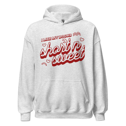 I Like My Books Short n' Sweet Hoodie - The Bean Workshop - book hoodie, book lover gift, bookaholic hoodie, bookworm gift, cozy hoodie, hoodie, read everyday, reading hoodie, Short n' Sweet Collection, short stories