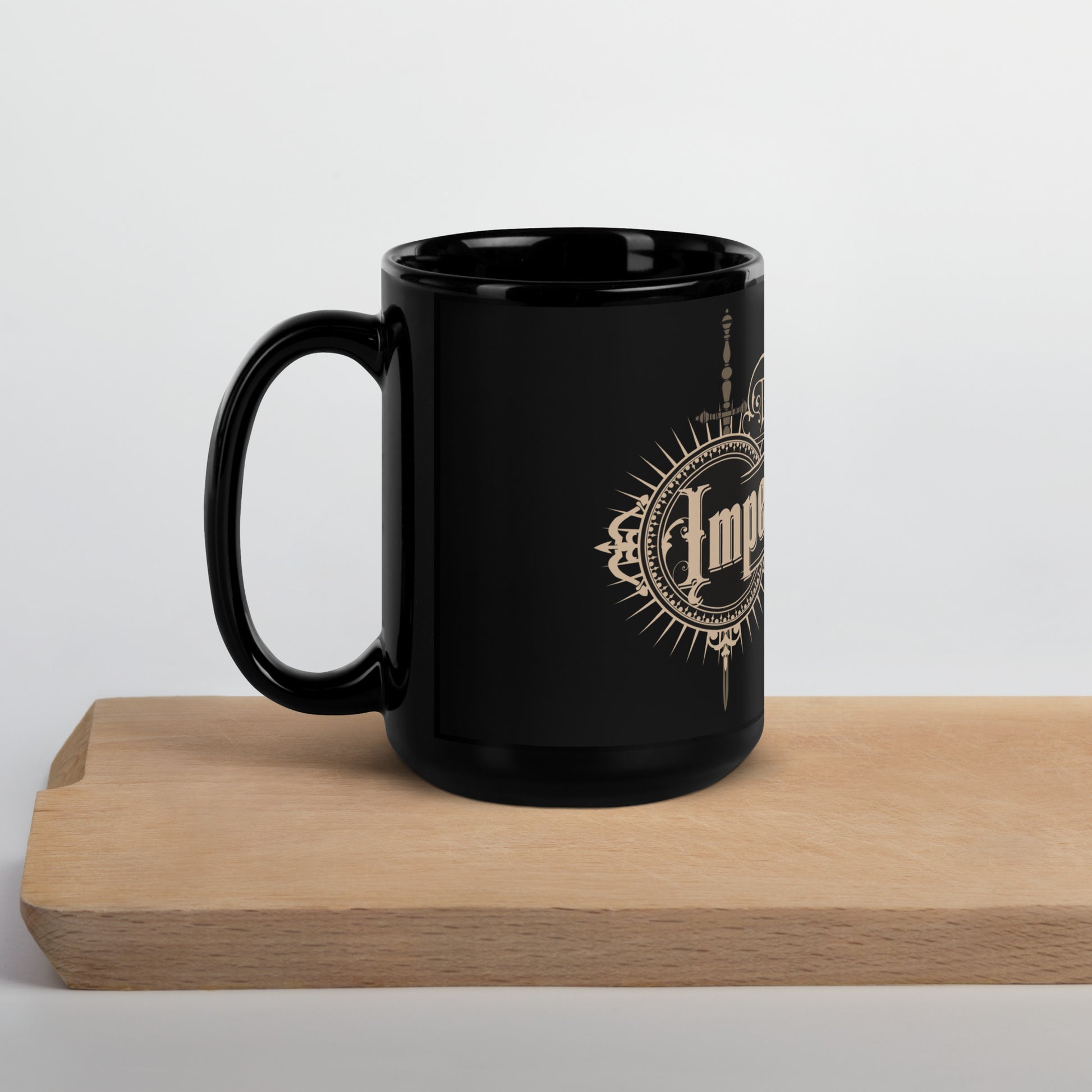 Imperial Library Apprentice Black Glossy Mug - The Bean Workshop - Air Awakens, Bookish Accessories, coffee mug, Elise Kova, Elise Kova Merch, Imperial Library Apprentice, Mug, Vhalla Yarl Solaris