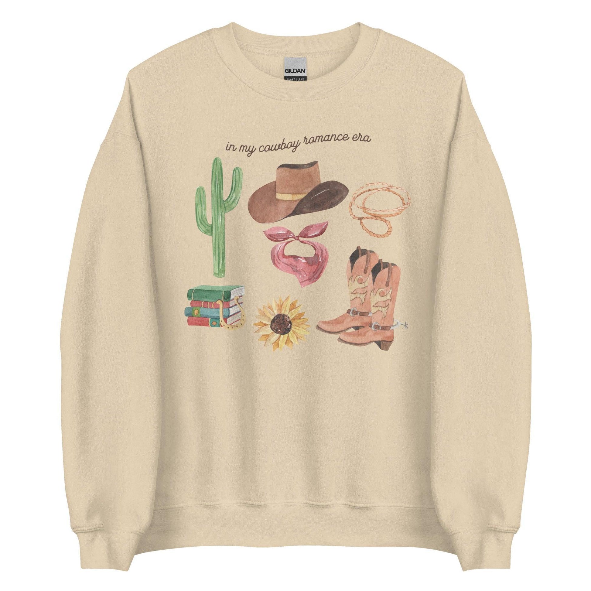 In My Cowboy Romance Era Sweatshirt - The Bean Workshop - cowboy, girlie, outdoor, read everyday, romance, sweater, sweatshirt
