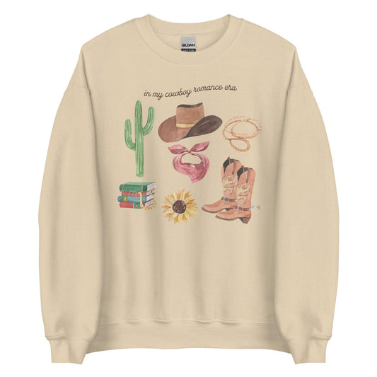 In My Cowboy Romance Era Sweatshirt - The Bean Workshop - cowboy, girlie, outdoor, read everyday, romance, sweater, sweatshirt