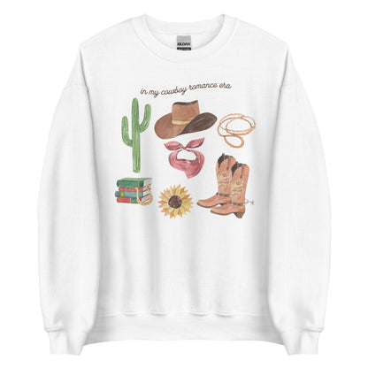In My Cowboy Romance Era Sweatshirt - The Bean Workshop - cowboy, girlie, outdoor, read everyday, romance, sweater, sweatshirt