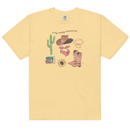In My Cowboy Romance Era Tee Shirt - The Bean Workshop - book lover, cowboy, girlie, outdoor, read everyday, romance, tee shirt