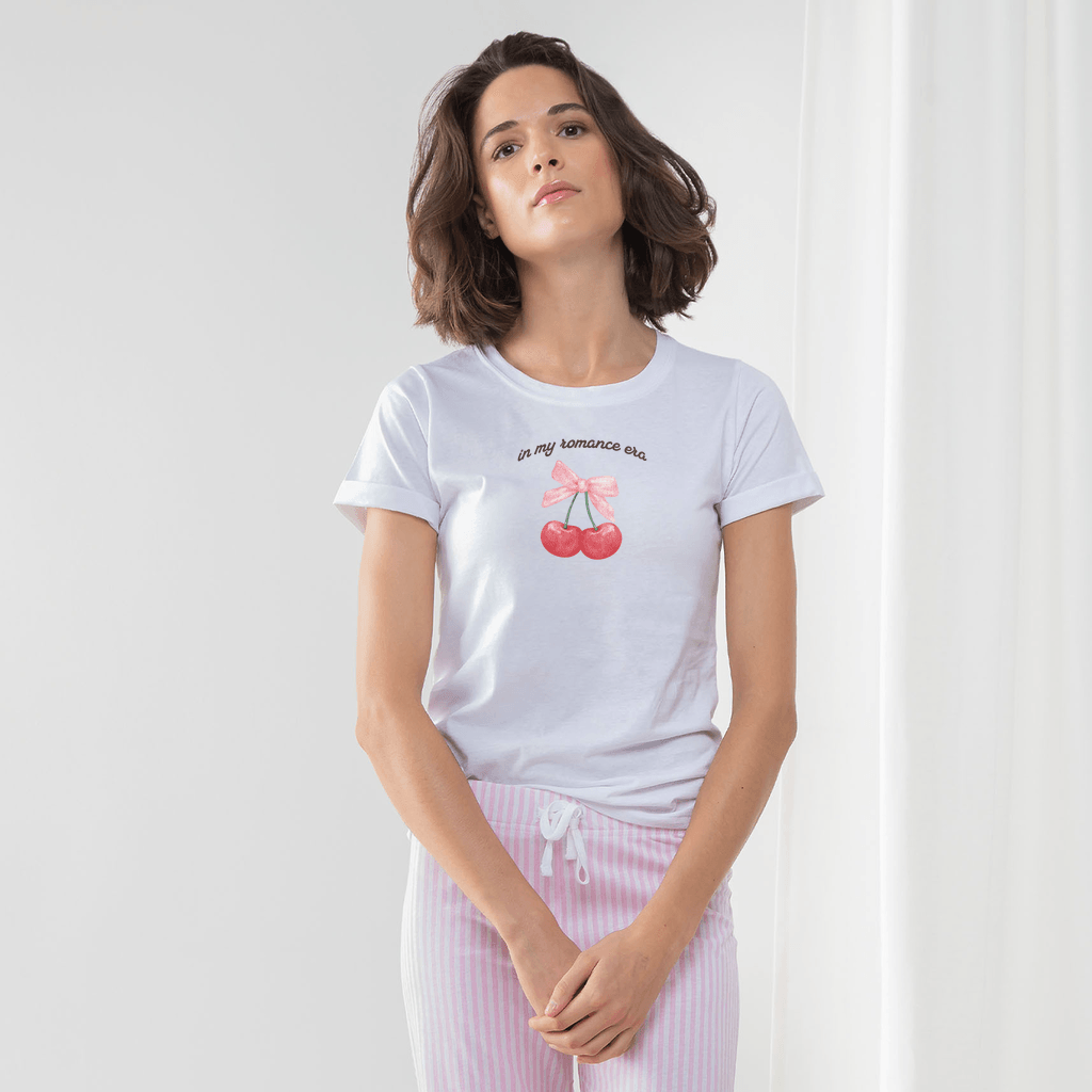 In My Romance Era Long Pant Pyjama Set - The Bean Workshop - book lover, bookish, bow, coquette, cute, pajama, Premium Apparel, pyjama