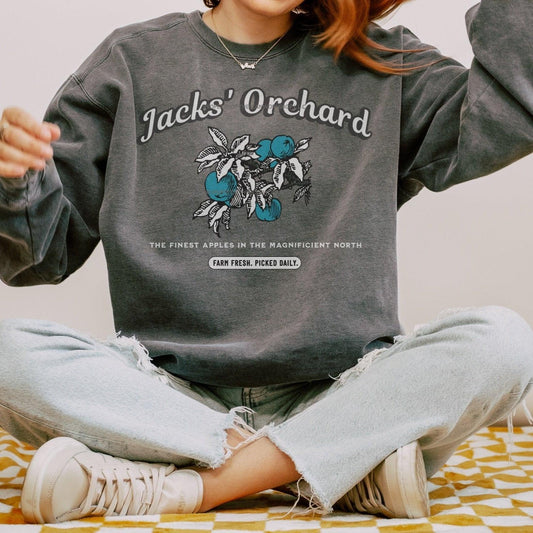 Jacks' Orchard Heavyweight Sweatshirt - The Bean Workshop - evangeline fox, heavyweight sweatshirt, jacks prince of heart, once upon a broken heart, ouabh, retro, stephanie garber, Sweatshirts