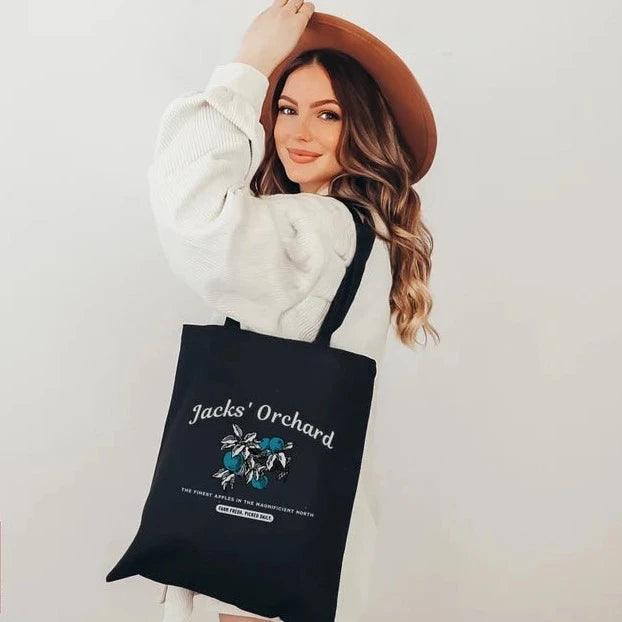 Jacks' Orchard Organic Cotton Twill Tote Bag - The Bean Workshop - ouabh, stephanie garber, tote