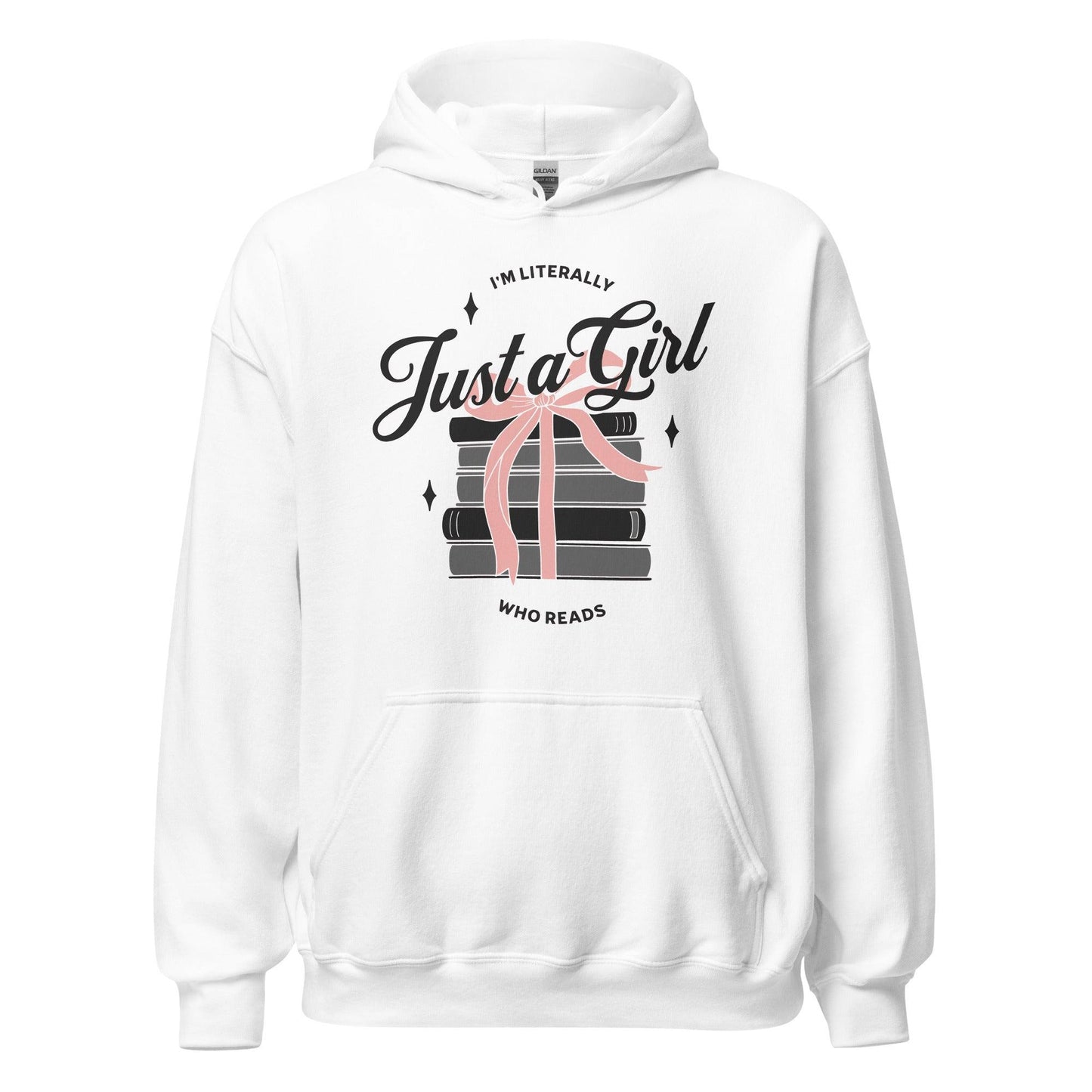 Just A Girl Who Reads Hoodie - The Bean Workshop - bookish, hoodie, read everyday
