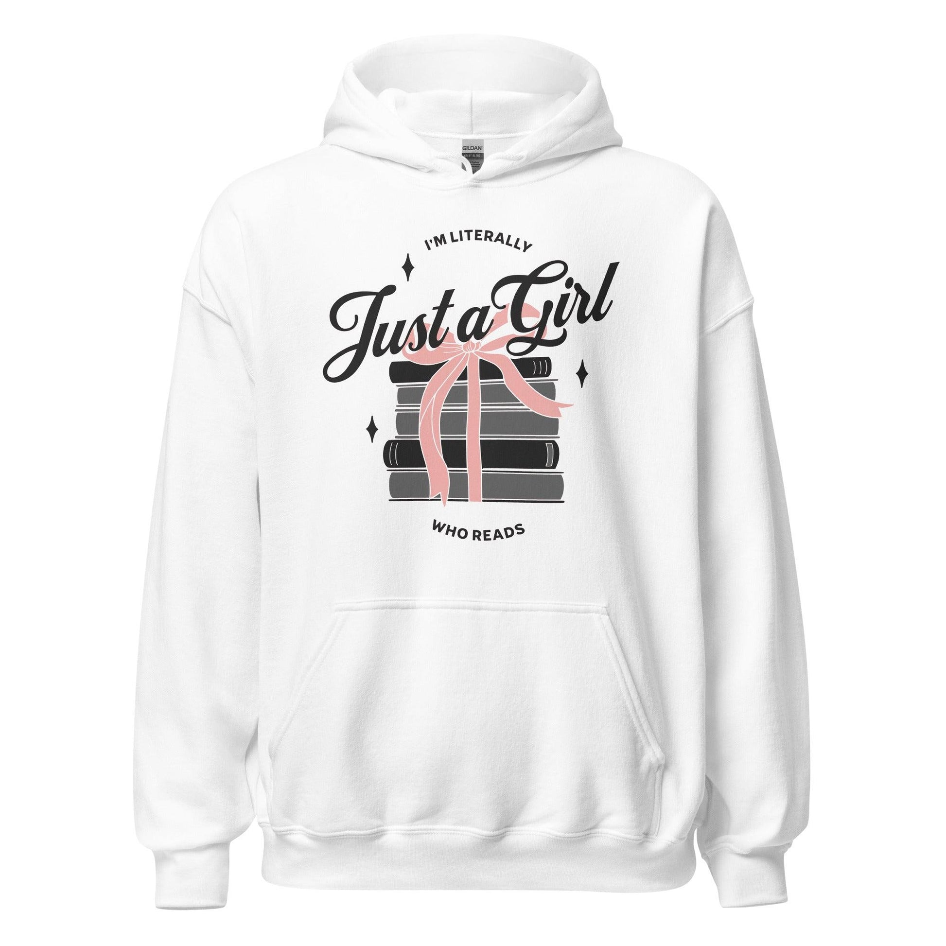 Just A Girl Who Reads Hoodie - The Bean Workshop - bookish, hoodie, read everyday