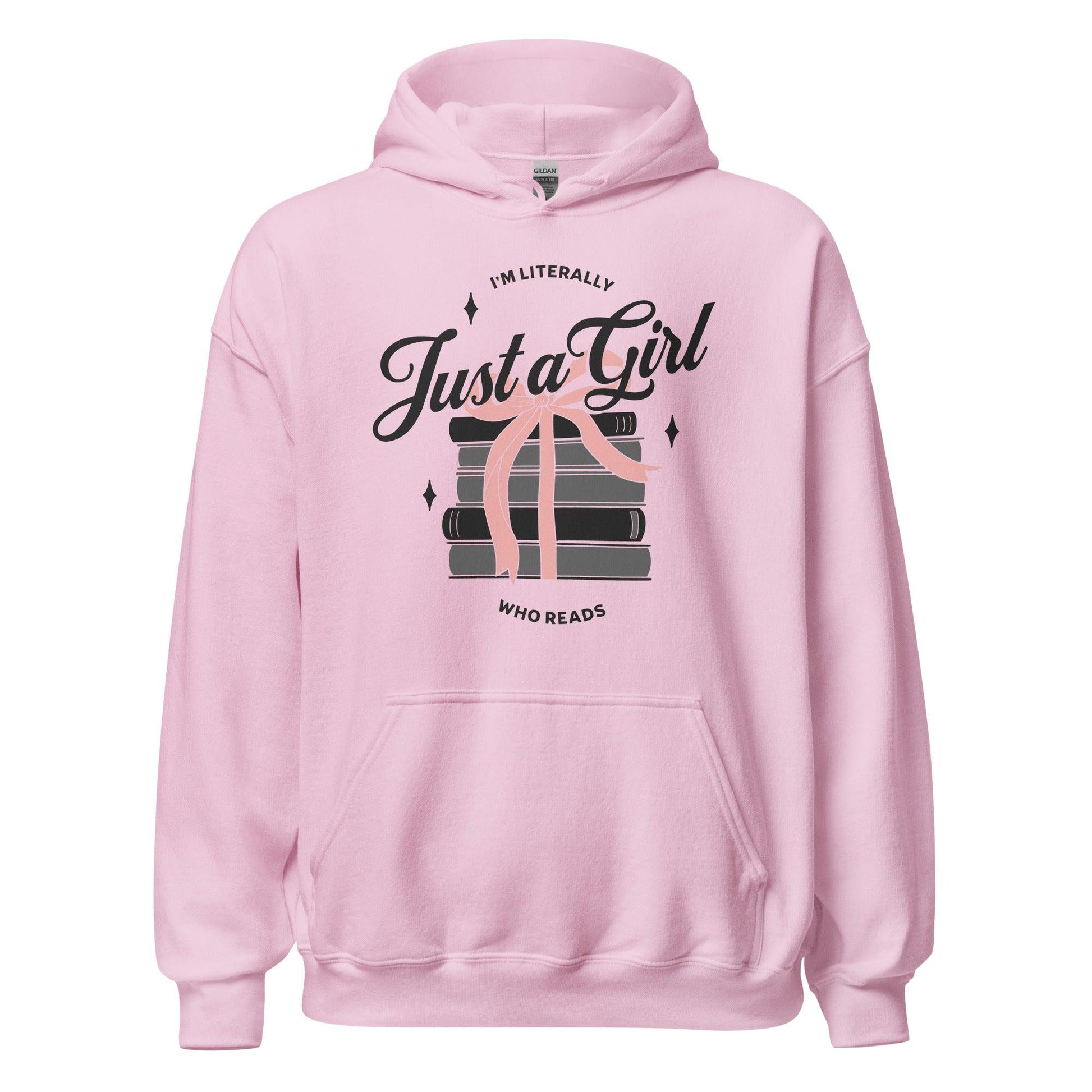 Just A Girl Who Reads Hoodie - The Bean Workshop - bookish, hoodie, read everyday