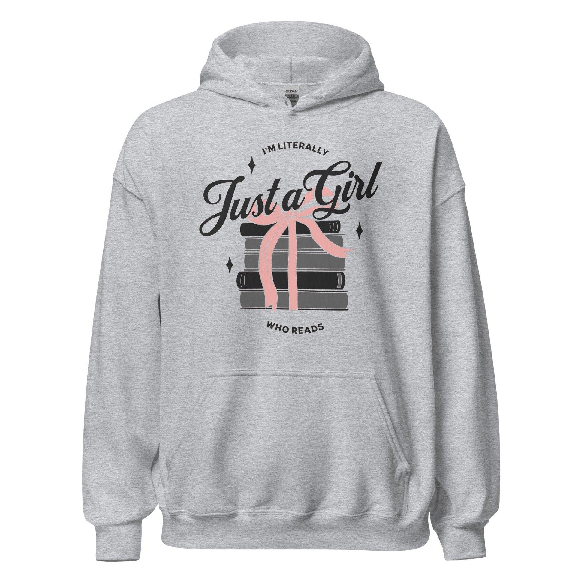 Just A Girl Who Reads Hoodie - The Bean Workshop - bookish, hoodie, read everyday